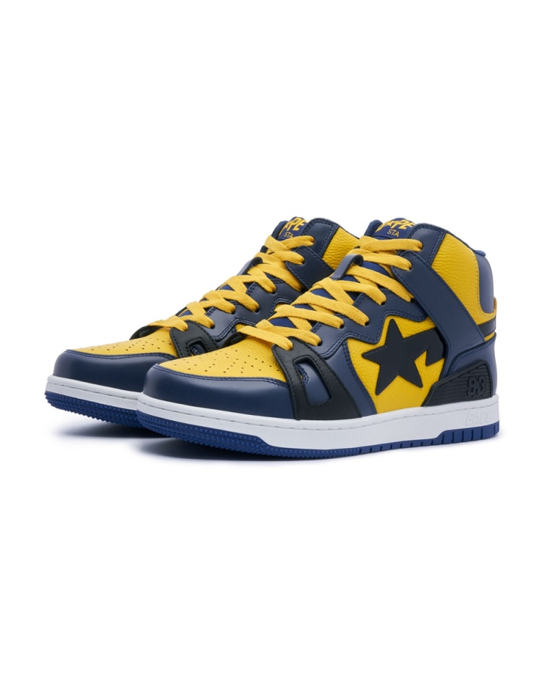 Basket Bape STA 93 HI Bleu Marine Bleu Homme | MDG-70195994